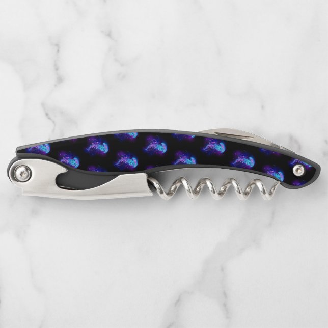 Vibrant Color Glowing Jellyfish Corkscrew (Front)