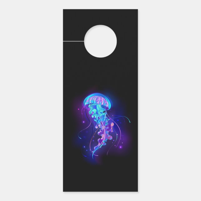 Vibrant Color Glowing Jellyfish Door Hanger (Front)