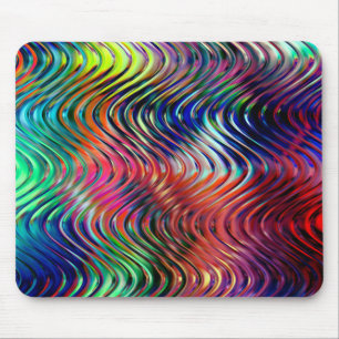 Vibrant Color WavesThrow Pillow Mouse Pad