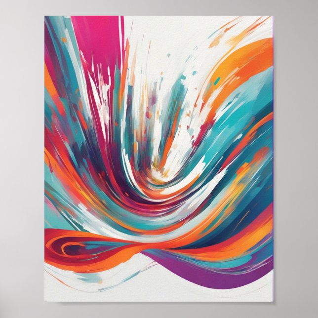 Vibrant Colorful Artistic Poster Mur Art (Devant)