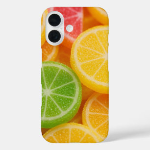 Vibrant Colorful Citrus Candy Slices iPhone 16 Case