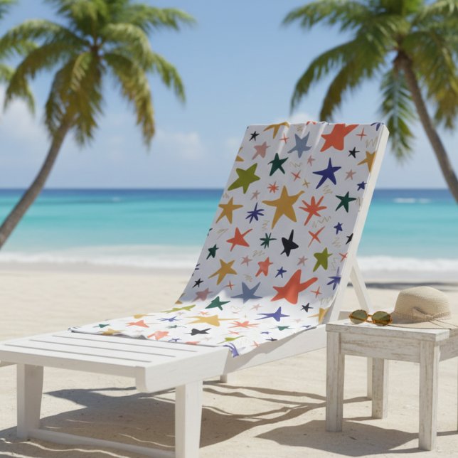Vibrant Colorful Star Pattern With Cozy Beach Towel (Creator Uploaded)