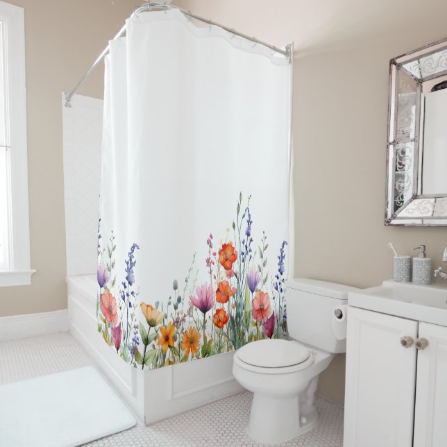 Vibrant Colorful Watercolor Wildflowers  (In Situ)