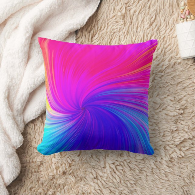Vibrant Colour Aesthetic Pattern Decorative  Throw Pillow (Blanket)