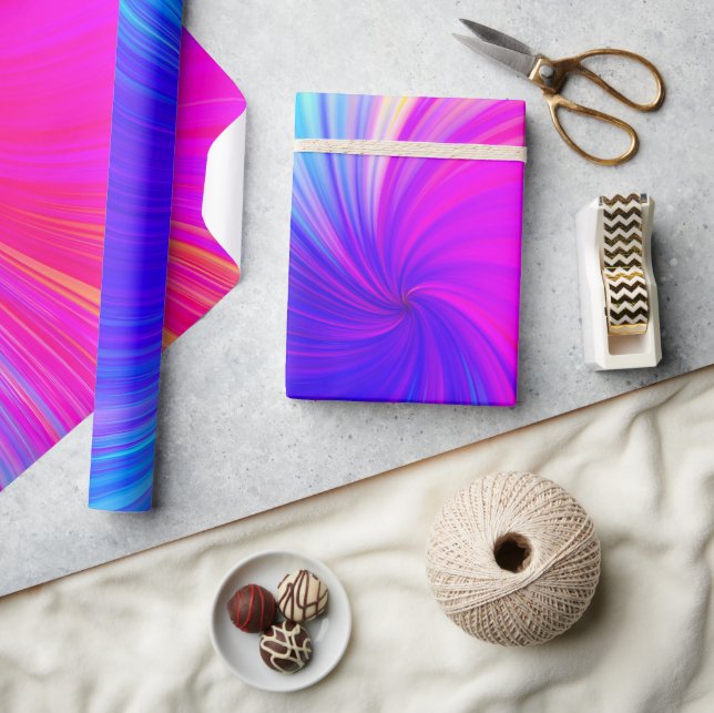 Vibrant Colour Aesthetic Pattern Wrapping Paper (Crafts)