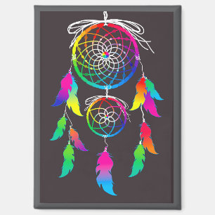 Vibrant colour dream catcher magnet