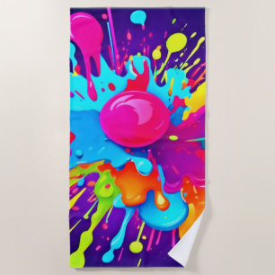 Vibrant Colour Explosion: A Visual Feast Beach Towel
