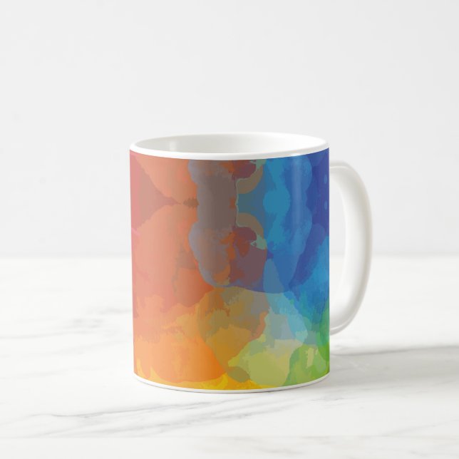 Vibrant Colour Explosions Coffee Mug (Front Right)