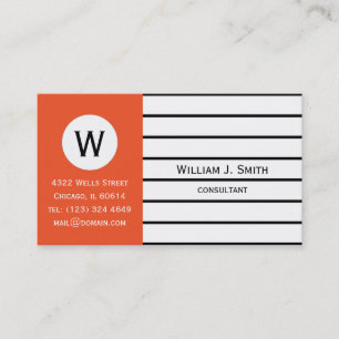 Vibrant Colour for Professional Networking, Orange Business Card