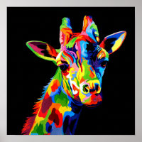 Vibrant colour Giraffe