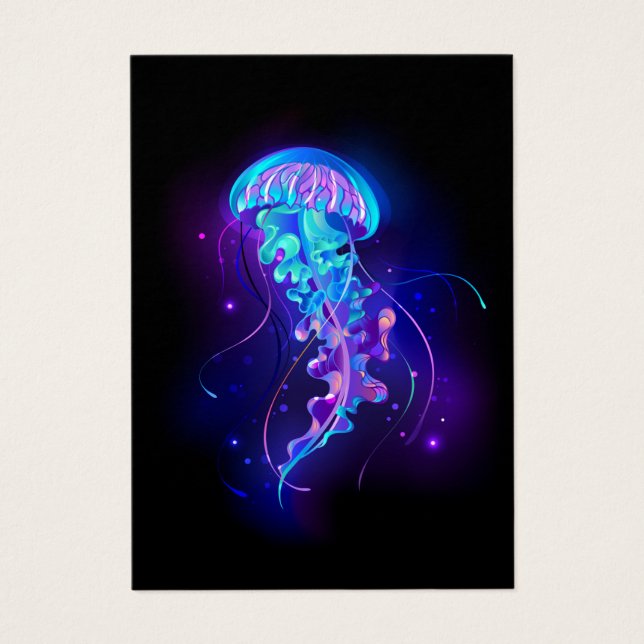 Vibrant Colour Glowing Jellyfish (Front)