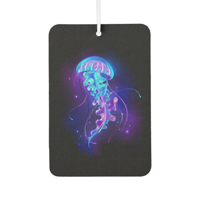 Vibrant Colour Glowing Jellyfish Air Freshener (Front)