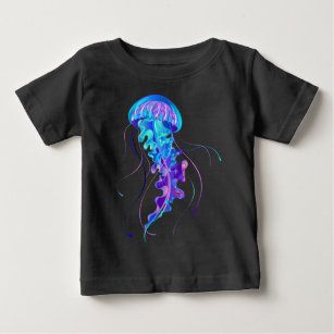 Vibrant Colour Glowing Jellyfish Baby T-Shirt