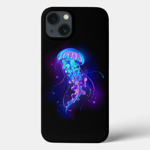 Vibrant Colour Glowing Jellyfish iPhone 13 Case