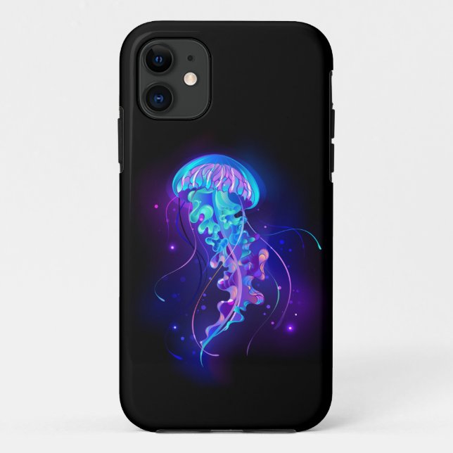 Vibrant Colour Glowing Jellyfish Case-Mate iPhone Case (Back)