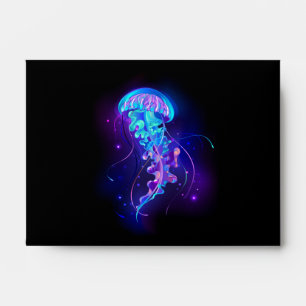 Vibrant Colour Glowing Jellyfish Envelope