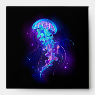 Vibrant Colour Glowing Jellyfish Envelope