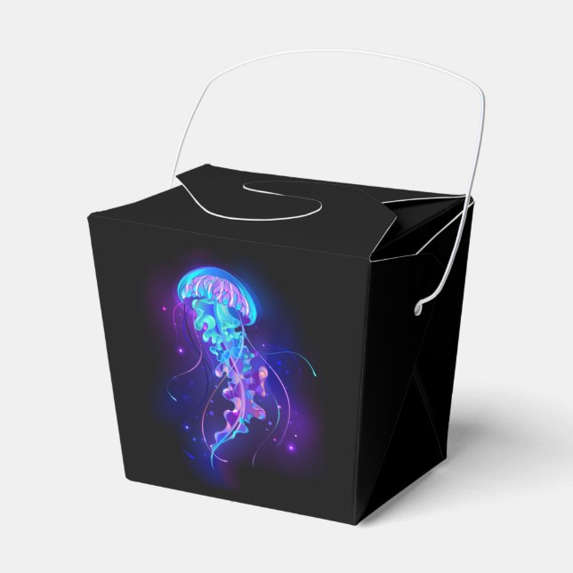 Vibrant Colour Glowing Jellyfish Favor Box (Front Side)