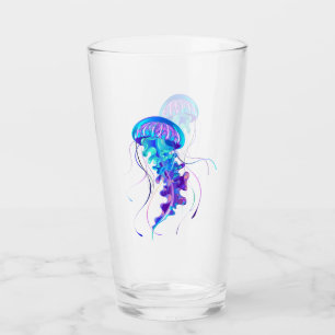 Vibrant Colour Glowing Jellyfish Glass