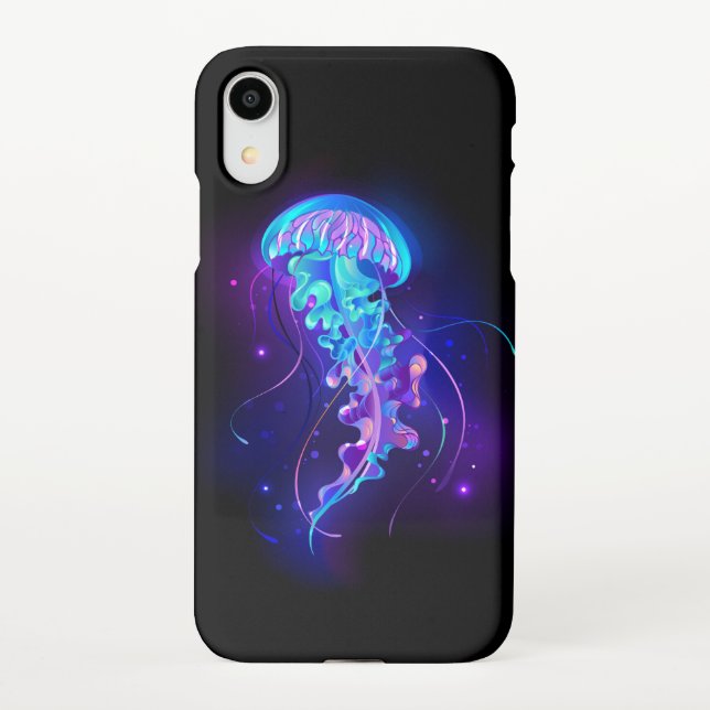 Vibrant Colour Glowing Jellyfish iPhone Case (Back)