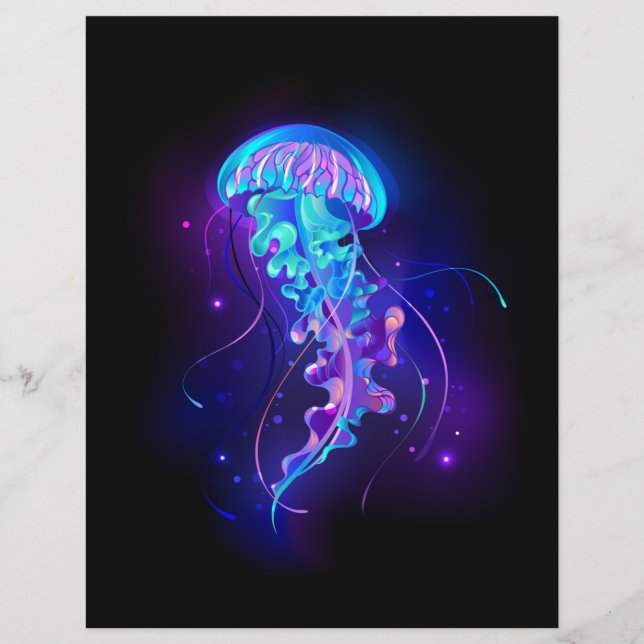 Vibrant Colour Glowing Jellyfish Letterhead (Front)