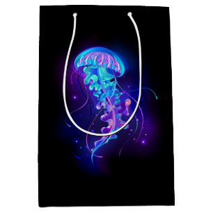 Vibrant Colour Glowing Jellyfish Medium Gift Bag