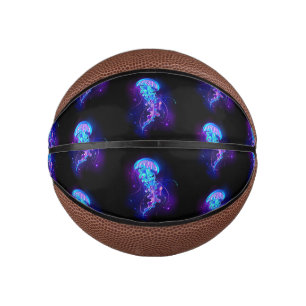 Vibrant Colour Glowing Jellyfish Mini Basketball