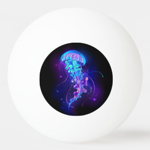 Vibrant Colour Glowing Jellyfish Ping Pong Ball