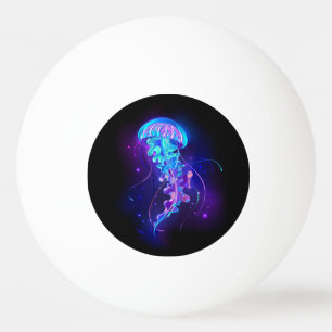 Vibrant Colour Glowing Jellyfish Ping Pong Ball