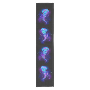 Vibrant Colour Glowing Jellyfish Short Table Runner
