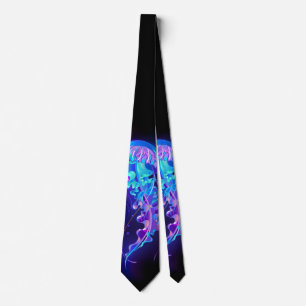 Vibrant Colour Glowing Jellyfish Tie