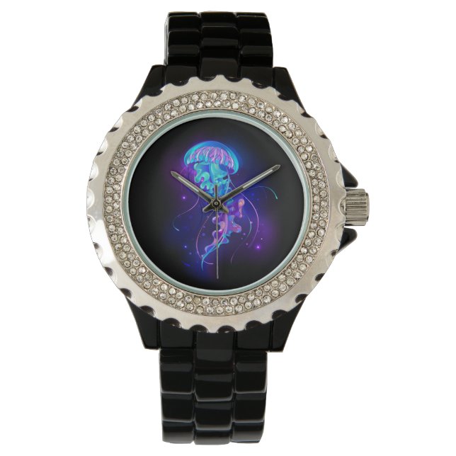 Vibrant Colour Glowing Jellyfish Watch (Front)