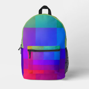 Vibrant Colour Grid Backpack