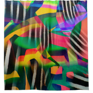 vibrant colour mixed digital pattern design made w