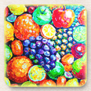 Vibrant Colour of Fruits. Buy Now Coaster