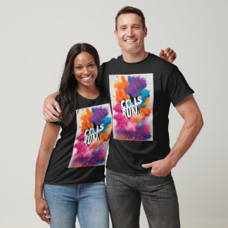 Vibrant Colour Run Event Graphic Tee