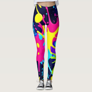 Vibrant Colour Splash Leggings
