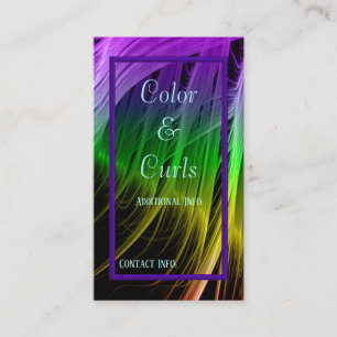 Vibrant Colour Strands Business Card 2