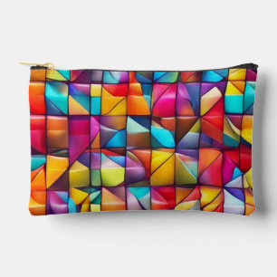Vibrant Colour Tile Mosaic  Accessory Pouch