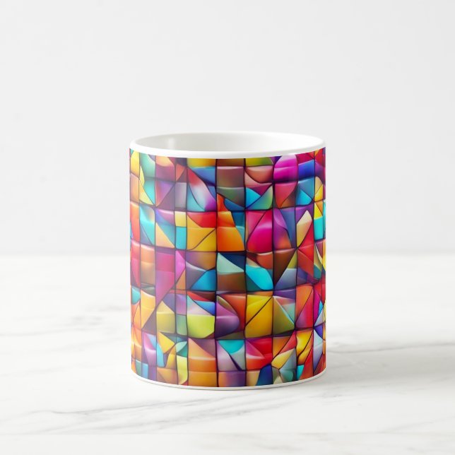 Vibrant Colour Tile Mosaic  Coffee Mug (Center)