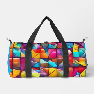 Vibrant Colour Tile Mosaic  Duffle Bag