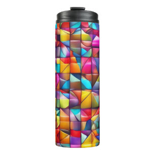 Vibrant Colour Tile Mosaic  Thermal Tumbler