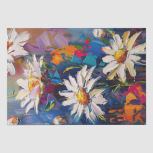 Vibrant Coloured Daisy Flowers Decoupage  Tissue Paper