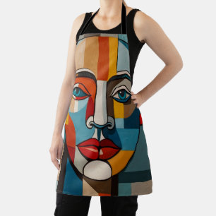 Vibrant Colourful Abstract Face Painting  Apron