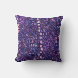 Vibrant Colourful Abstract Floral Pattern Throw Pillow