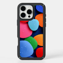 Vibrant Colourful Abstract Shapes with Water Drops