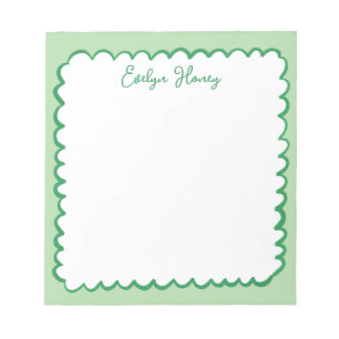 Vibrant Colourful Bold Colours Wavy Border Notepad