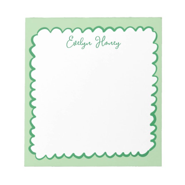 Vibrant Colourful Bold Colours Wavy Border Notepad (Front)
