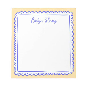 Vibrant Colourful Bold Colours Wavy Border Notepad