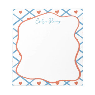 Vibrant Colourful Bold Colours Wavy Border Notepad